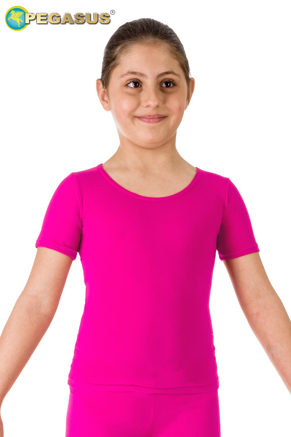 MAGLIETTA DANZA LYCRA MEZZA MANICA FUCSIA BAMBINA